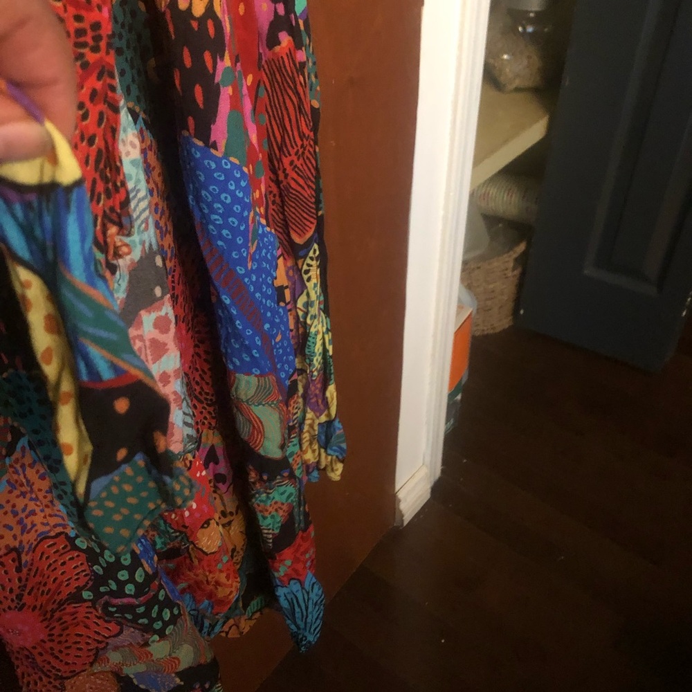 FARM Rio Multicolor Floral Asymmetrical Dress — Green, Yellow, Blue, Pink - Picture 13 of 16